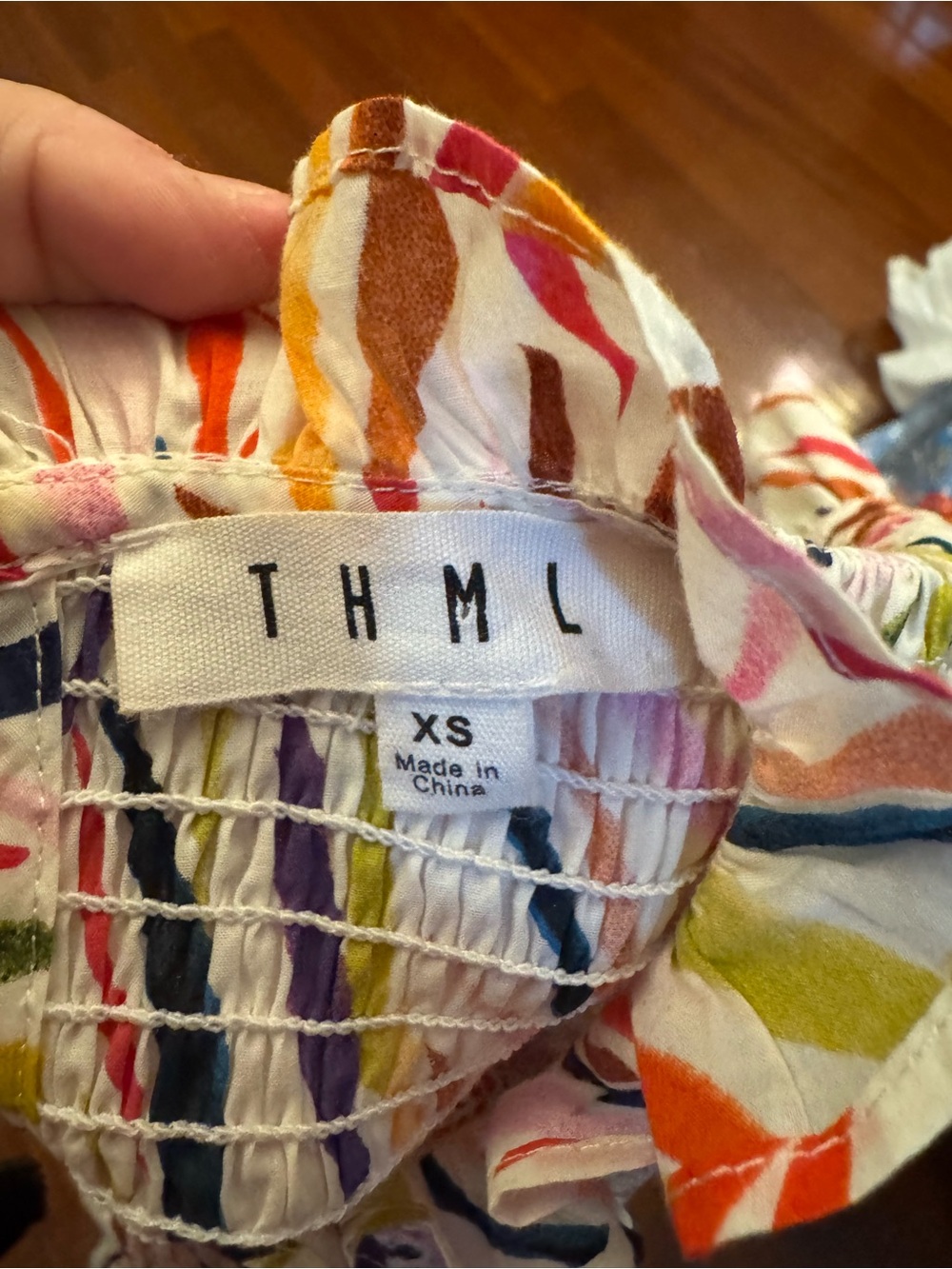 THML Multicolor Striped Ruffled Sleeve Blouse - Picture 3 of 4